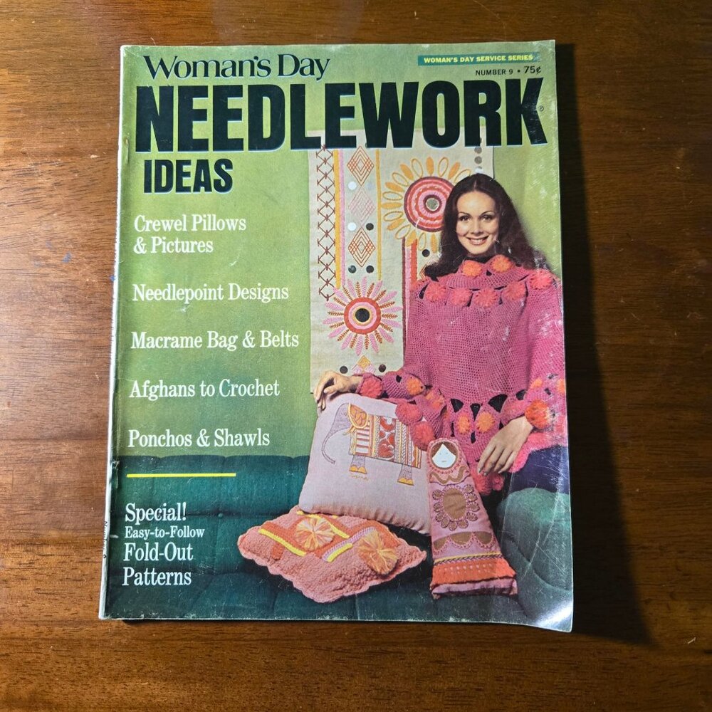 Woman's Day Needlework Ideas magazine Number 9 1970 Crewel Macrame Crochet